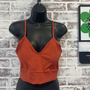 Devon Ribbed Bralette burnt orange